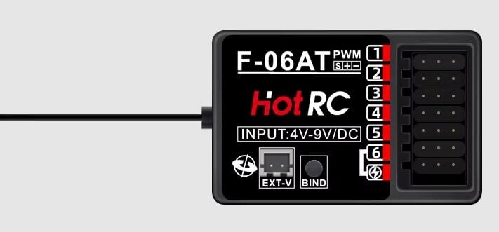 F-06AT 2.4GHz FHSS 6CH Gyrolu Alıcı