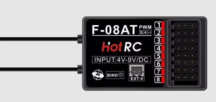F-08AT 2.4GHz FHSS 8CH Gyrolu Alıcı