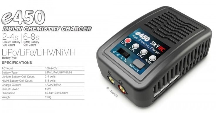 E450 Li-Po Şarj Cihazı 2S-4S