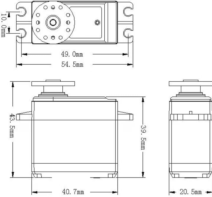 LW-20MG 20kg Metal Gear Waterproof Standart Servo