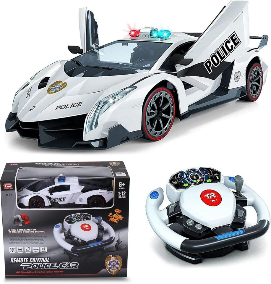 Top Race 1/12 RC Polis Arabası 4D Kontrol
