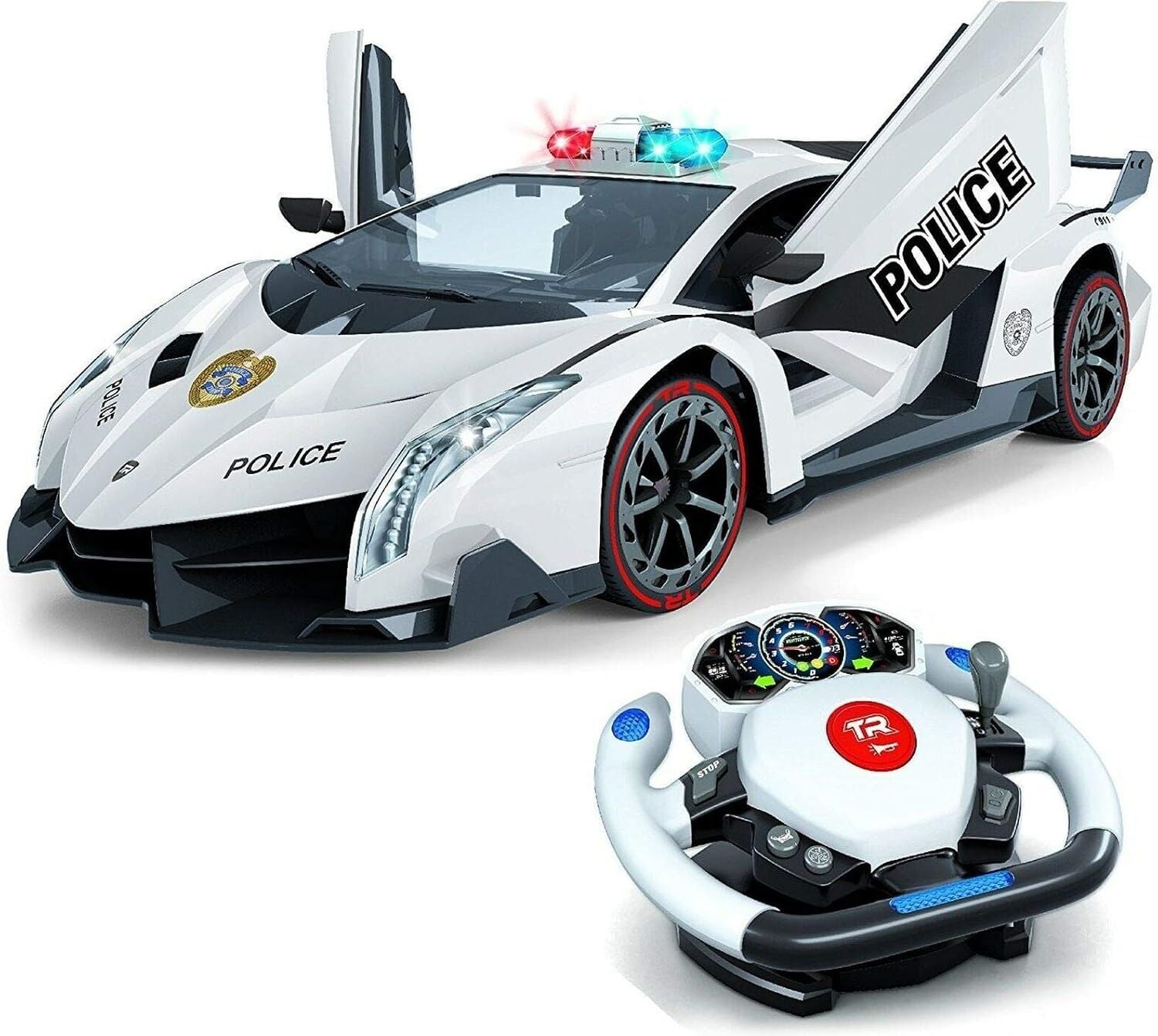 Top Race 1/12 RC Polis Arabası 4D Kontrol