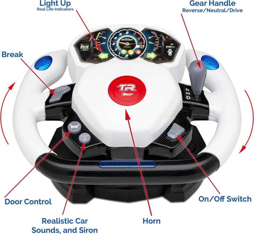 Top Race 1/12 RC Polis Arabası 4D Kontrol