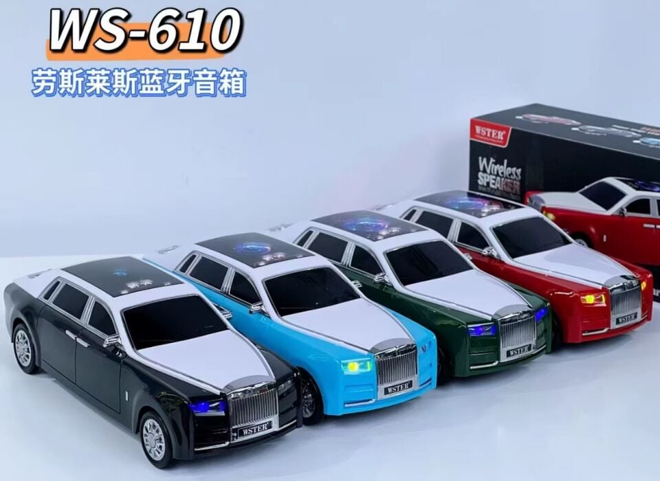 WS-610 Rolls-Royce Kablosuz Bluetooth Hoparlör Araba Siyah