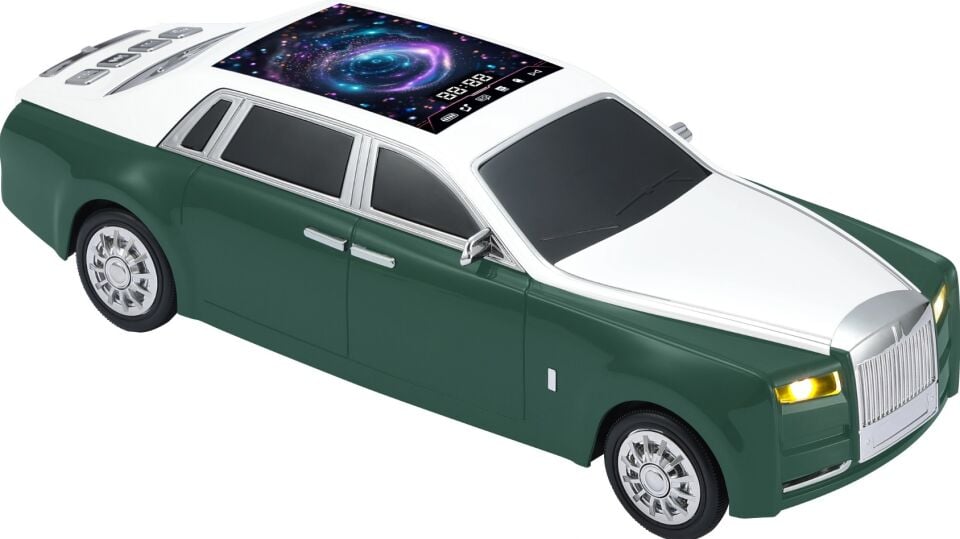WS-610 Rolls-Royce Kablosuz Bluetooth Hoparlör Araba Yeşil