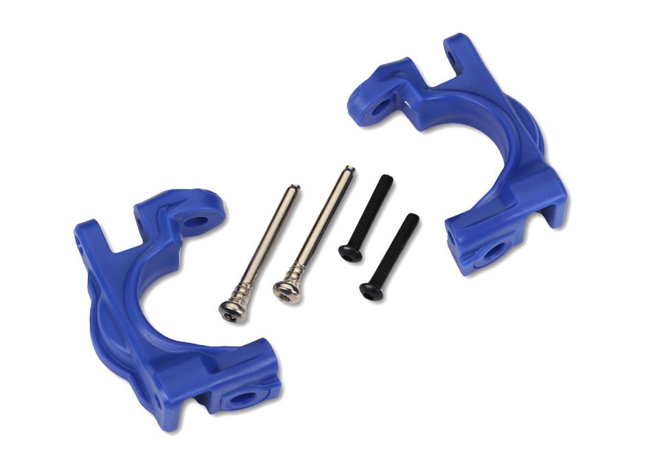 9032X Caster blocks (c-hubs), extreme heavy duty, blue (left & right)