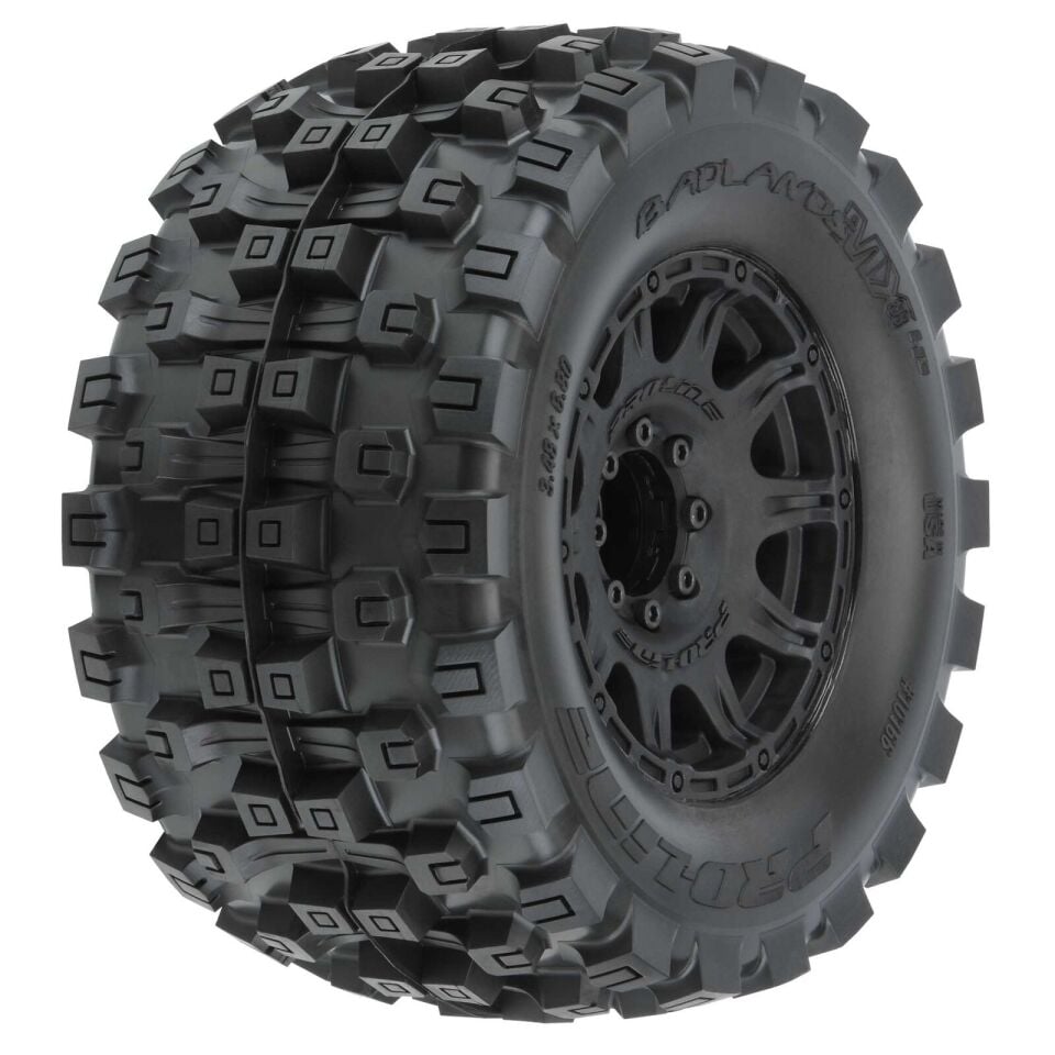 1/8 Badlands MX38 HP BELTED F/R 3.8'' MT Mounted 17mm Black 4 Adet