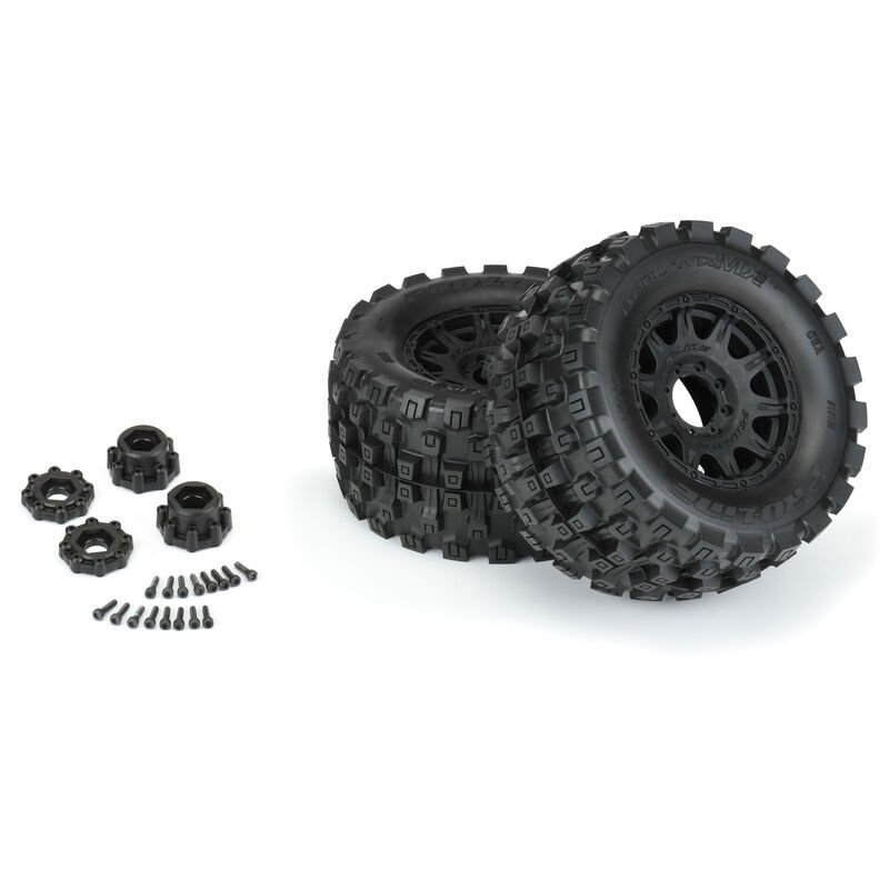 1/8 Badlands MX38 HP BELTED F/R 3.8'' MT Mounted 17mm Black 4 Adet