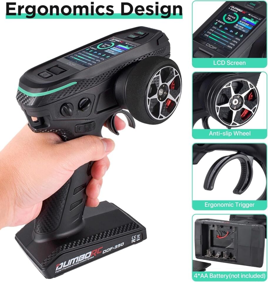 DDF-350 + X10FG 2.4Ghz 10CH Kumanda Seti (Sünger Metal Tekerli)