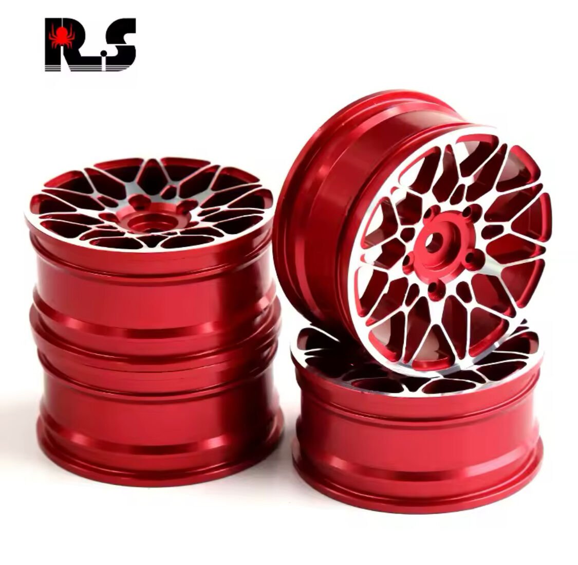 1/10 Alüminyum Jant Takımı 4 Adet Kırmızı