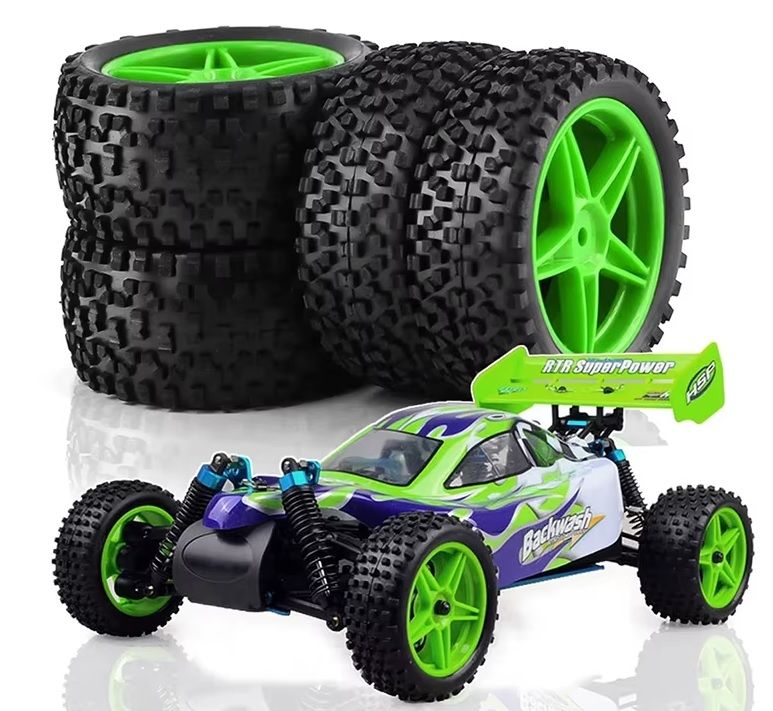 1/10 Buggy Jant Lastik Seti 4 Adet Yeşil