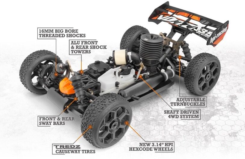 Vorza 3.5 Big Block RTR 1/8 4WD Nitro Buggy