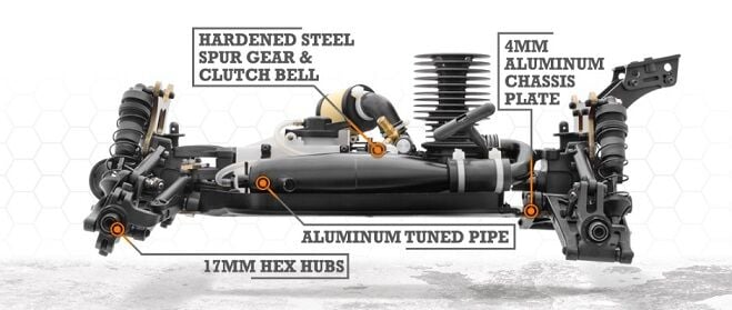 Vorza 3.5 Big Block RTR 1/8 4WD Nitro Buggy