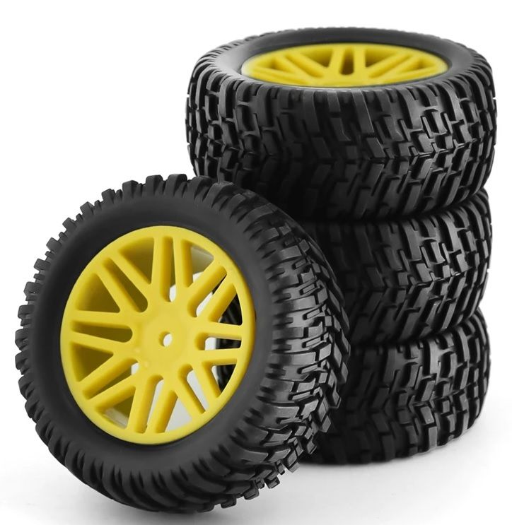 1/10 SC Jant Lastik Seti 4 Adet Sarı