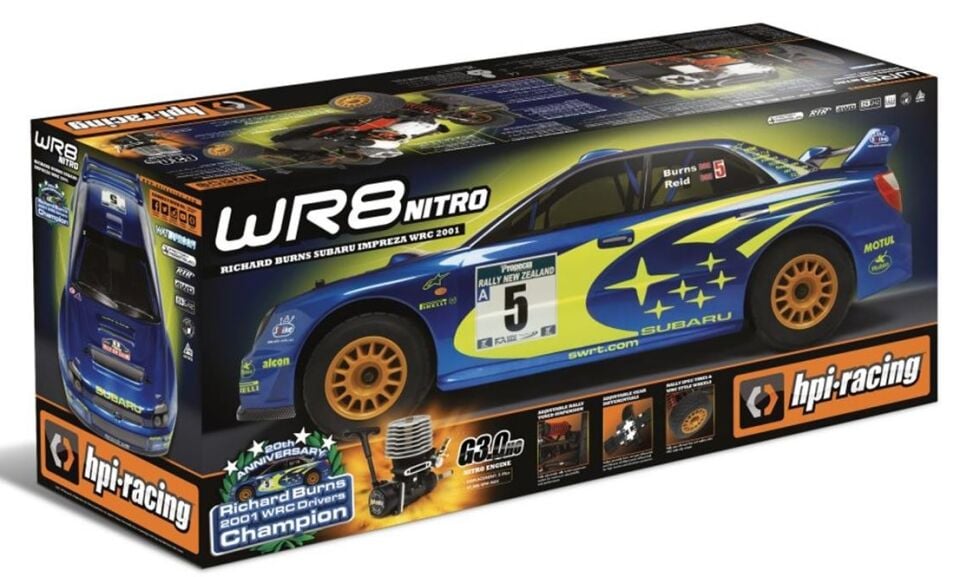 WR8 3.0 WRC 2001 Subaru Impreza 1/8 RTR Nitro Rally Aracı