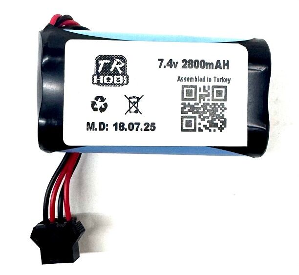 2800Mah 7.4V Lion RC İş Makinesi Bataryası JST-SM4Pin