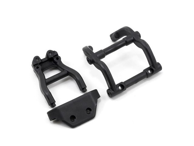 6777 Wheelie Bar Mount/Rear Skidplate Set (Black)