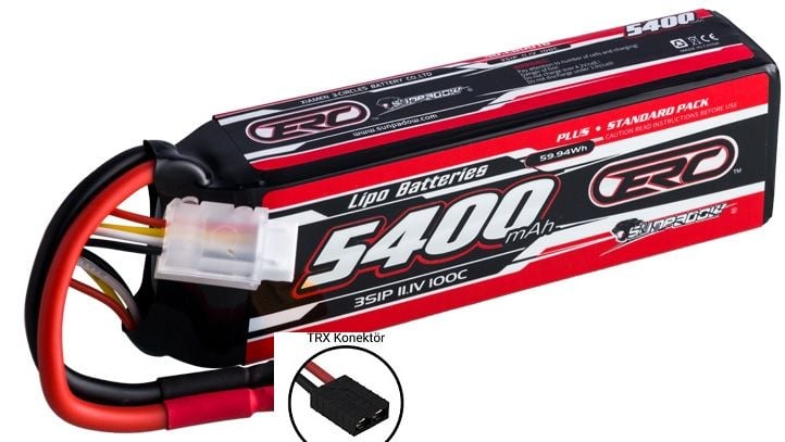 ERC Plus 5400mAh 3S 11.1V 100C Lipo Batarya
