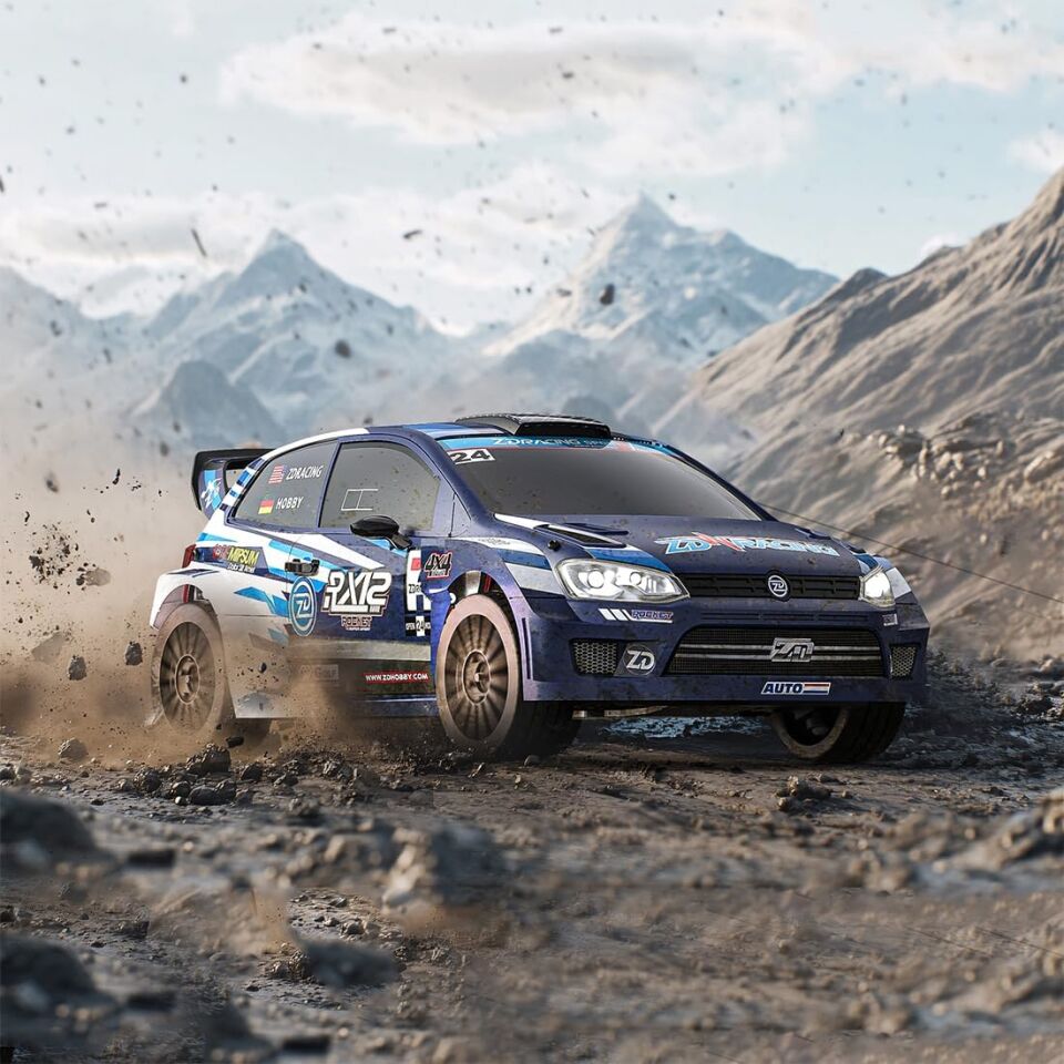 RX12 Polo GTI Rally 4WD Brushless 1/12 Mavi