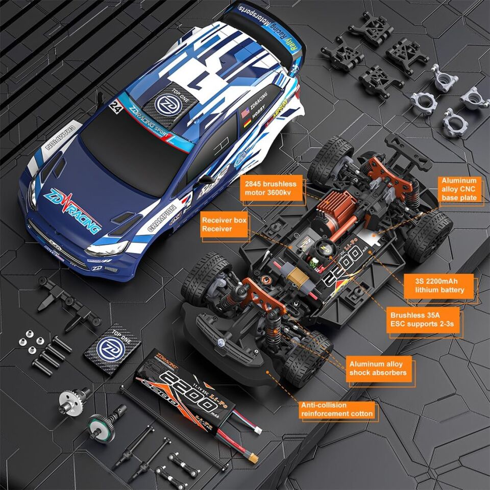 RX12 Polo GTI Rally 4WD Brushless 1/12 Mavi