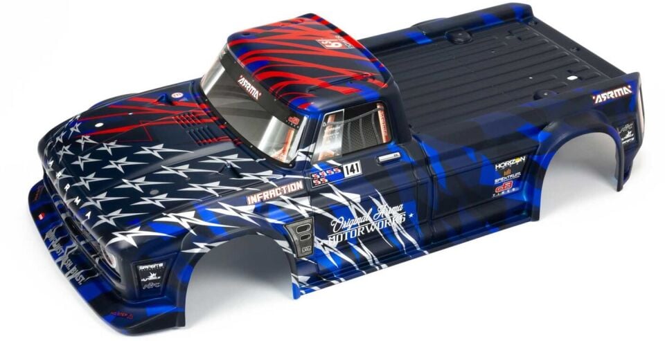 ARA410005 1/7 Painted Body, Blue/Red: INFRACTION 6S BLX