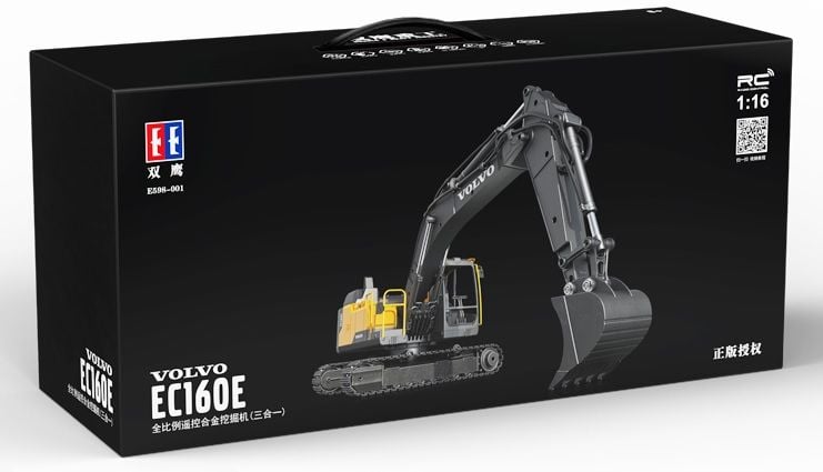 1/16 Volvo RC Metal Dişli ve Metal Kovalı Ekskavatör