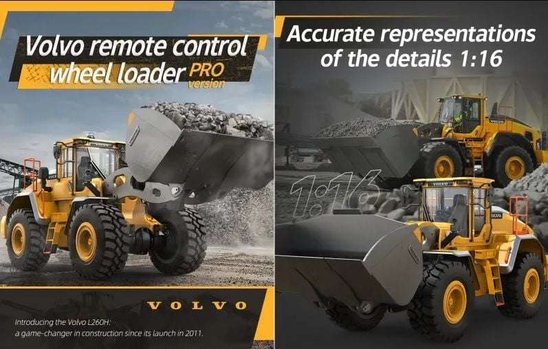 1/16 Volvo L260H RC Yükleyici