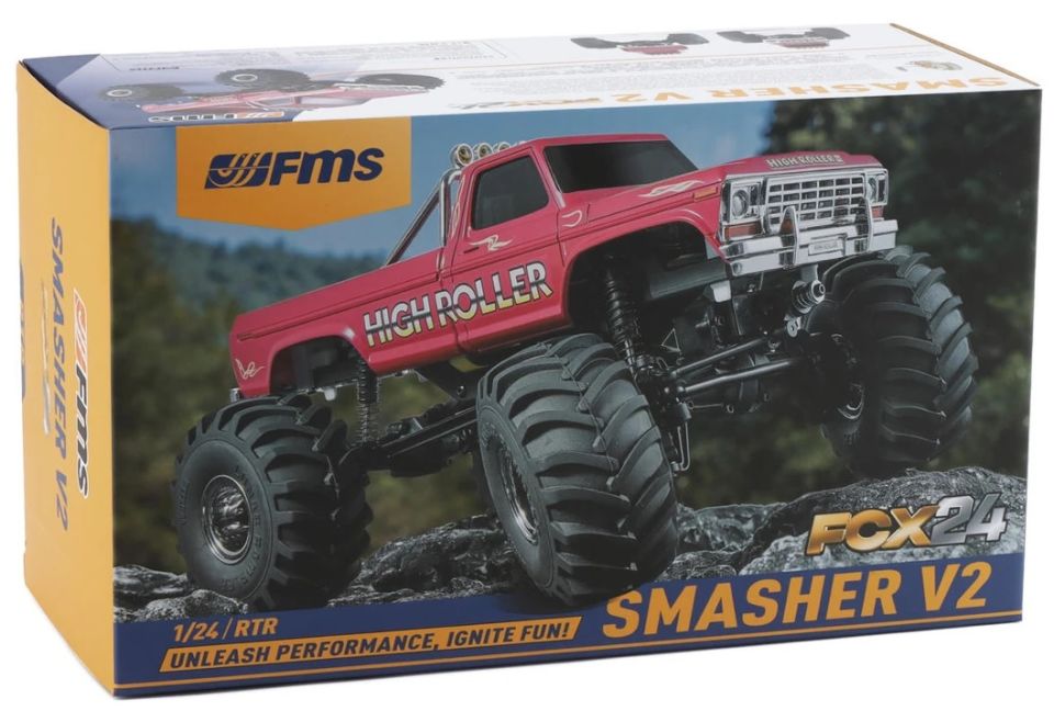 FCX24 Smasher RTR 1/24 Electric Monster Truck V2 Kırmızı