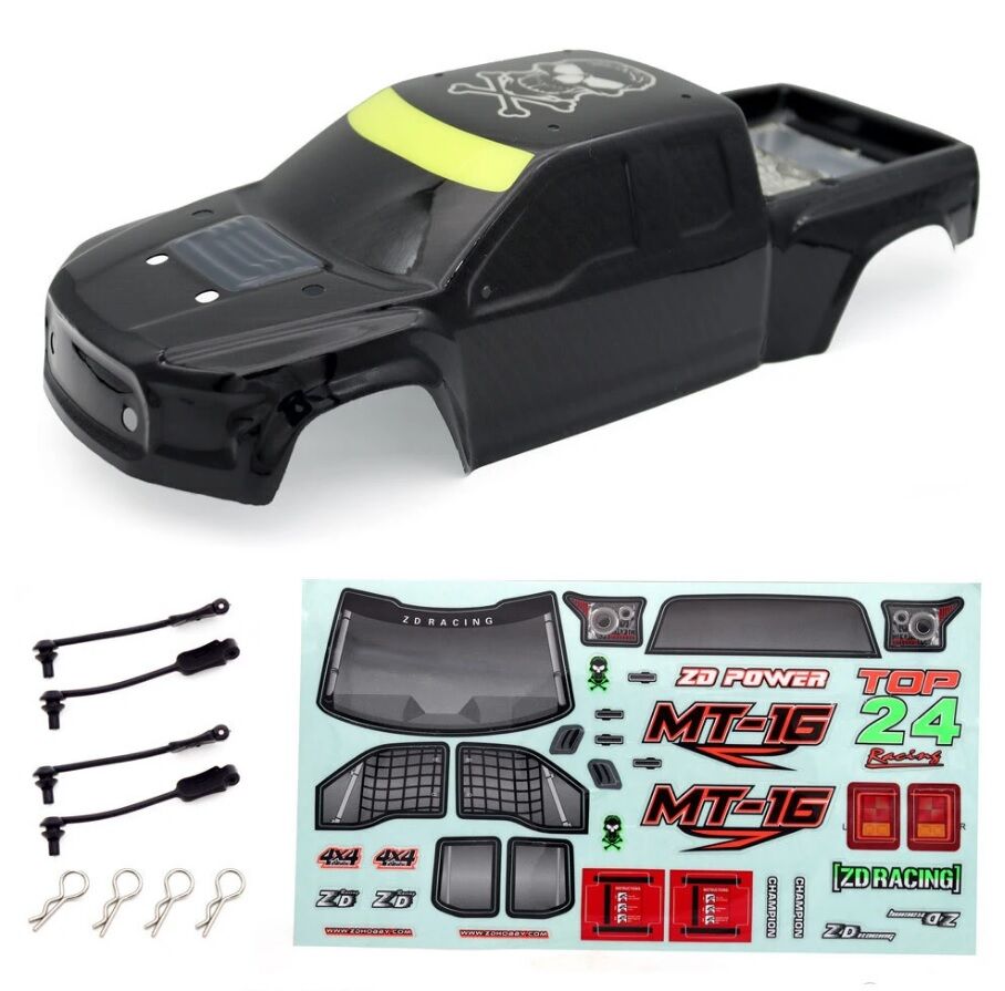 16030 MT-16 Body Shell PVC + Sticker Siyah