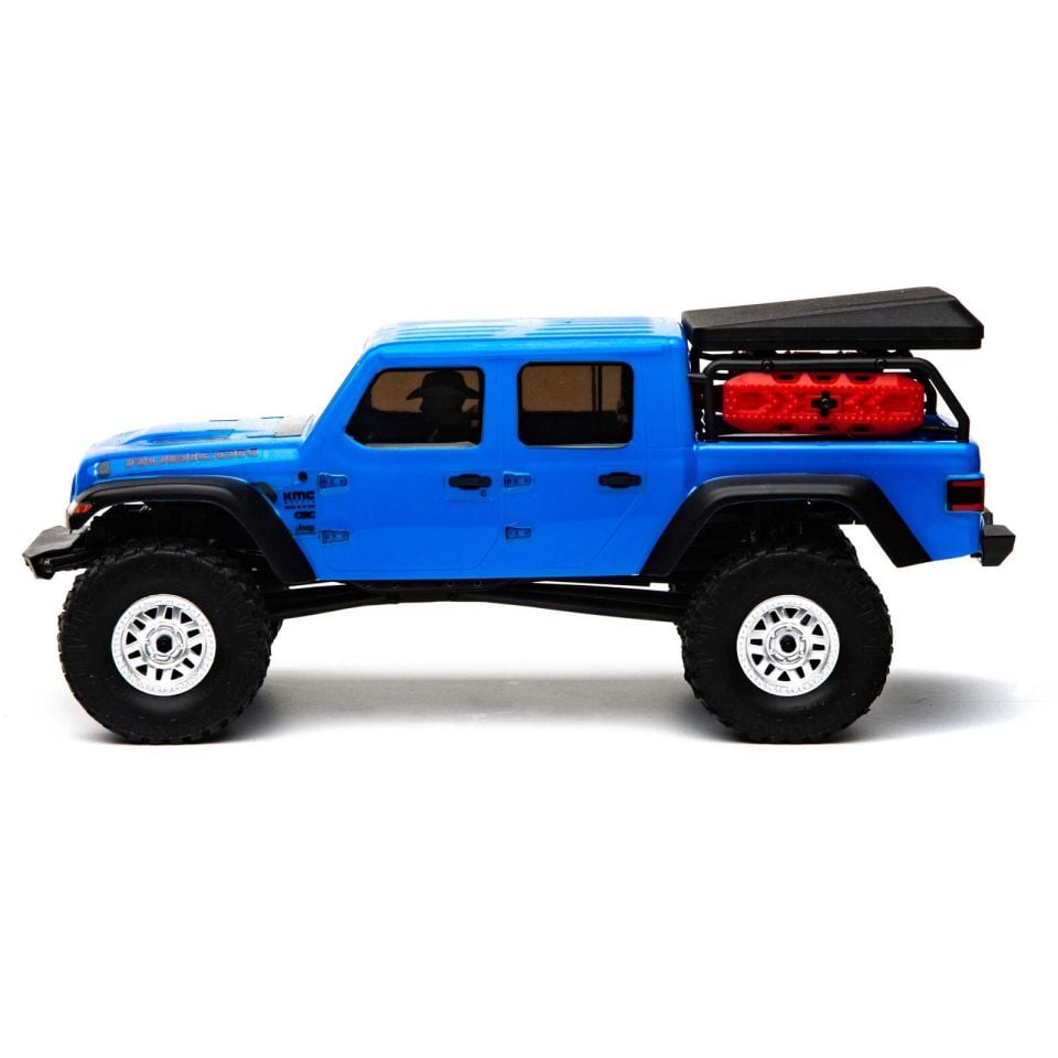 1/24 SCX24 Jeep JT Gladiator 4WD Crawler Brushed RTR Mavi