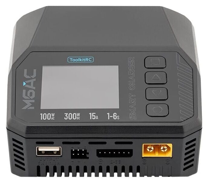 M6AC 300W AC/DC Lipo Şarj Cihazı – 1‑6S LiPo/LiHV 15A