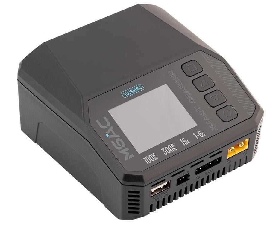 M6AC 300W AC/DC Lipo Şarj Cihazı – 1‑6S LiPo/LiHV 15A