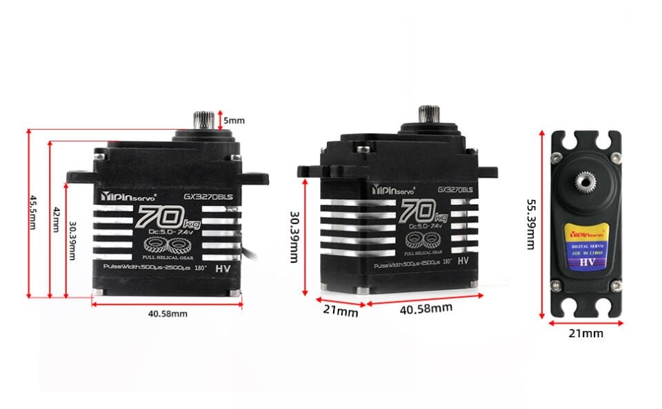 70KG Digital Brushless Servo IP68