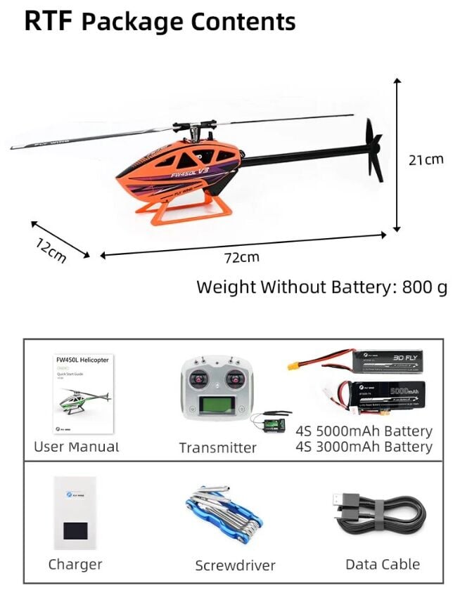 FW450L V3 ACE RC GPS Stabilized Helicopter 6CH