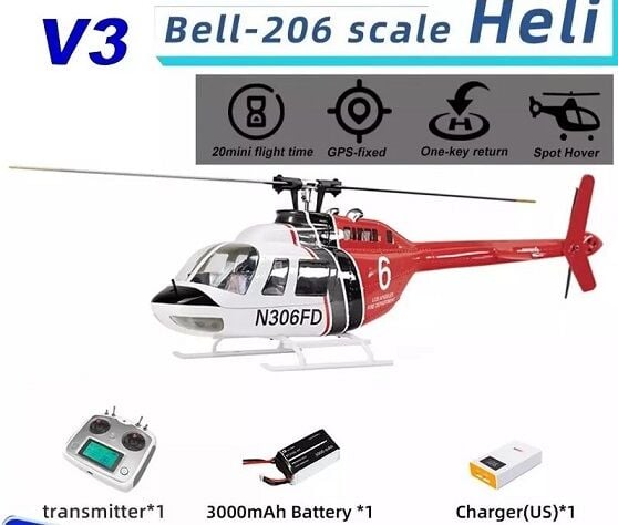 BELL 206 V3 Smart RC Helicopter