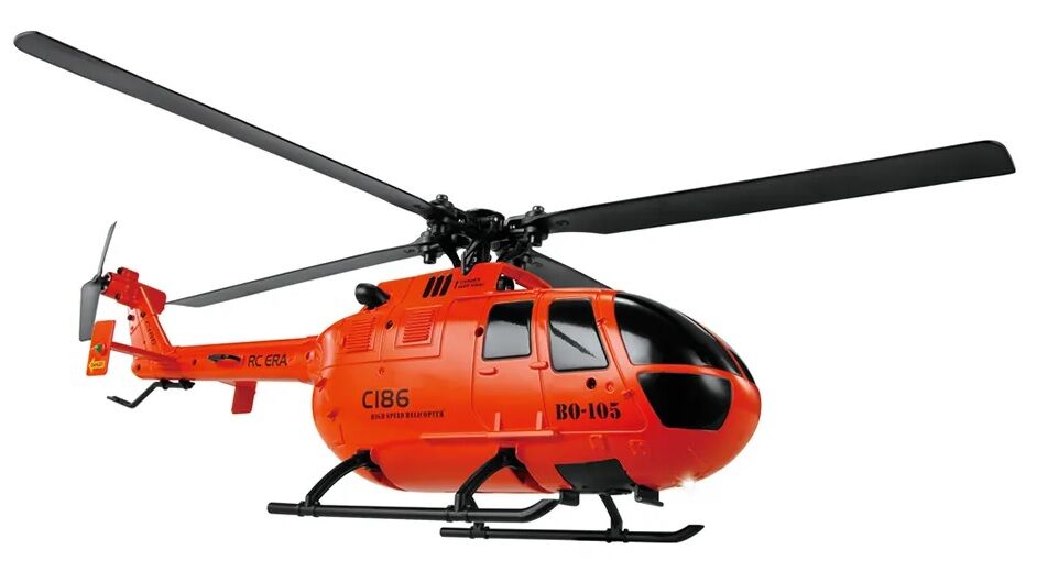 C186 Pro BO105 Gyro Stabilized RC Helicopter  RTF Turuncu