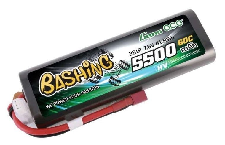 5500Mah 7.6V 2S 60C Hard case Lipo Batarya