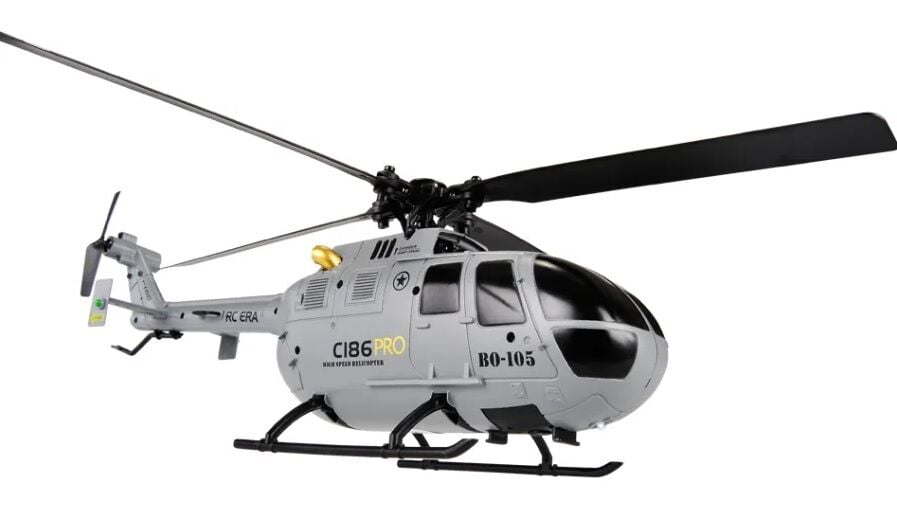 C186 Pro BO105 Gyro Stabilized RC Helicopter  RTF Gri