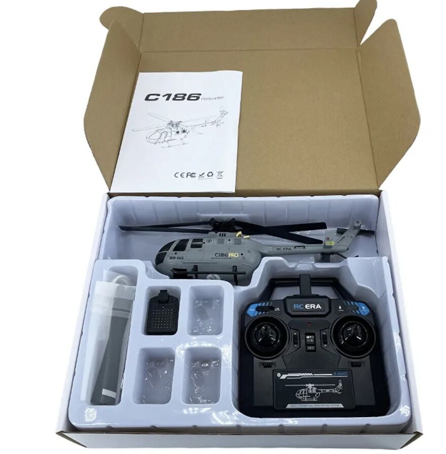 C186 Pro BO105 Gyro Stabilized RC Helicopter  RTF Gri