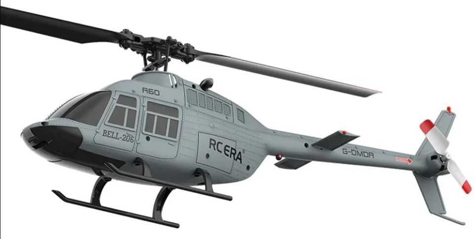 A60 BELL 206 Mini Optical Flow RC Helicopter RTF Gri