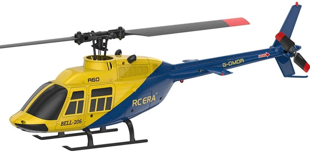 A60 BELL 206 Mini Optical Flow RC Helicopter RTF Sarı