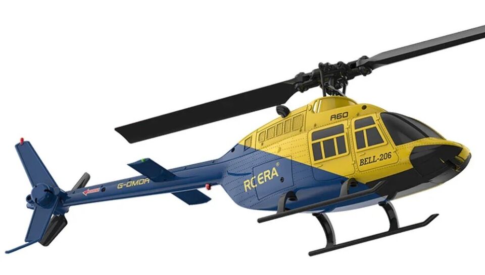 A60 BELL 206 Mini Optical Flow RC Helicopter RTF Sarı