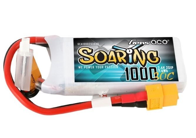 1000mAh 7.4V 30C 2S LiPo