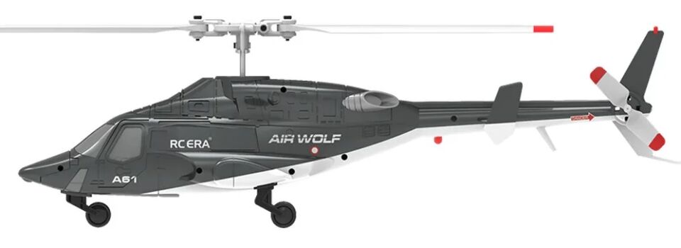 A61 Airwolf Optical Flow RC Helicopter RTF Siyah