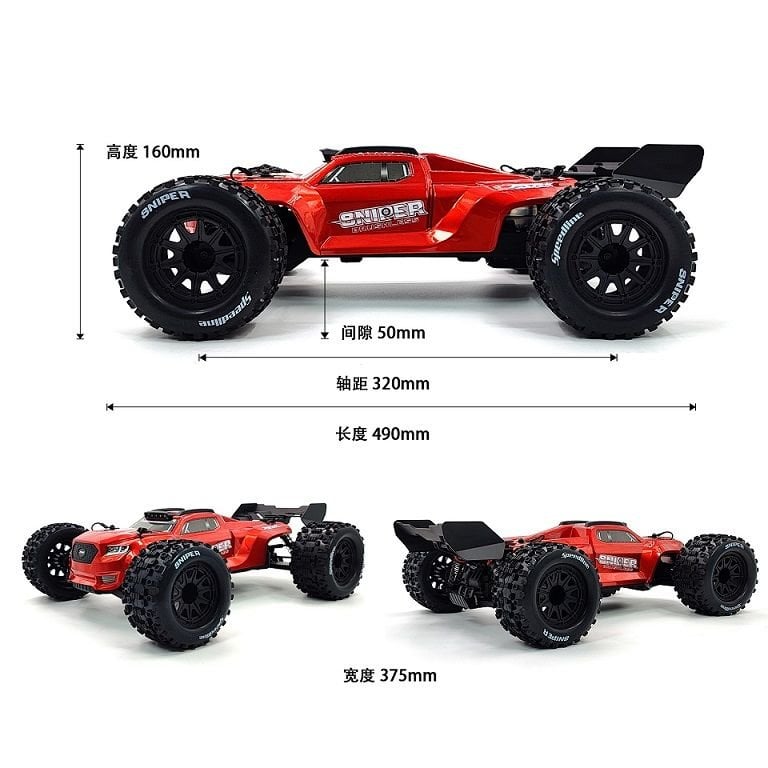 Sniper 1/10 Truggy Truck 3S Brushless 4x4 Siyah