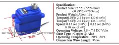 TR-4 Micro Waterproof Metal Gear 2.6kg / 0.10s