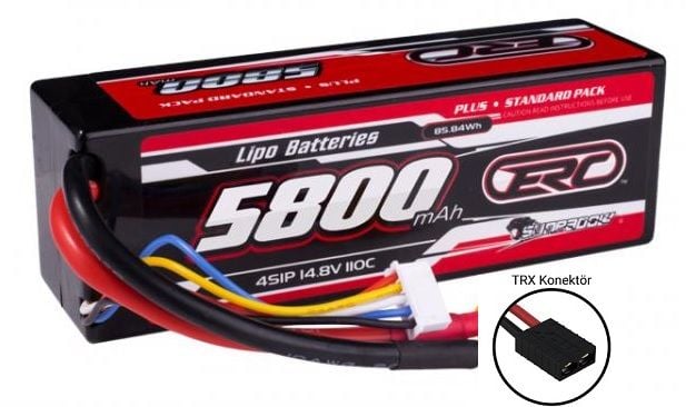 ERC Plus 5800mAh 14.8V 4S 110C Hard Case Lipo Batarya