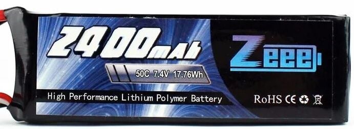 2400Mah 7.4V 2S 50C Lipo Batarya