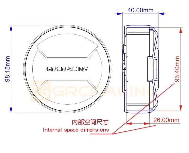 GRC 1/10 Cawler Hard Case Stepne Koruyucu
