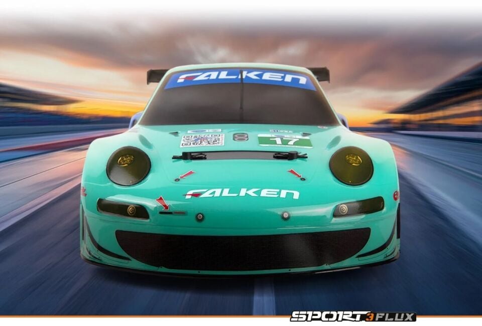 RS4 Sport 3 Porsche 911 GT3 RSR Falken Flux 1/10 RTR Brushless On-Road Car